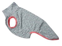 ■即納：サルーキMサイズ　40/72/6３(1９kg〜２２kg用）コットンストレッチ（三角パターン）グレー×ピンク