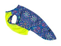 ■即納：ウィペット　Mサイズ/Lサイズ　　UVストレッチ×メッシュタンク（ブルー幾何学×ネオンイエロー）