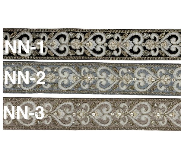 画像1: 限定：priy Collection）インドリボン　NN仕上がり5.3cm (1)